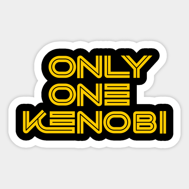 Only One Kenobi (Yellow) #01 Sticker by OnlyOneKenobi